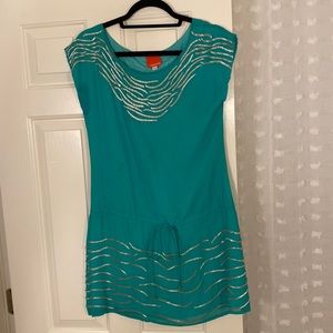 Frederika May Teal Beaded Dress bought from Hemline. Size Small. Worn once!